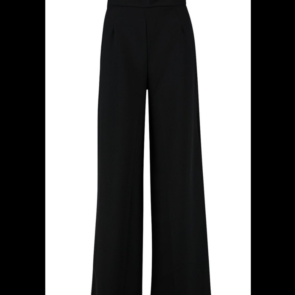 HIGH WAISTED WOVEN WIDE LEG PANTS
